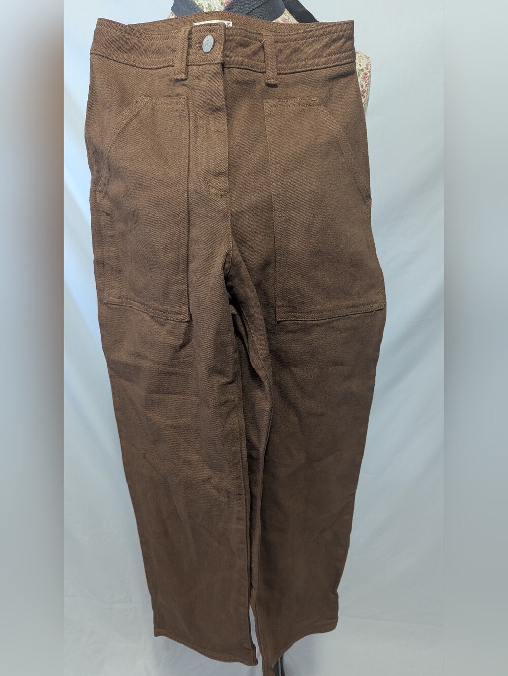 Artizia Wilfred Free Brown Workwear Cotton Pants